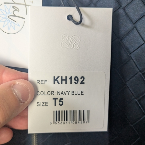 NWT ! LEO & UGO Gina Jacket Navy Blue Glossy Size 5 = XL Perfect For Fall ! - Picture 7 of 16